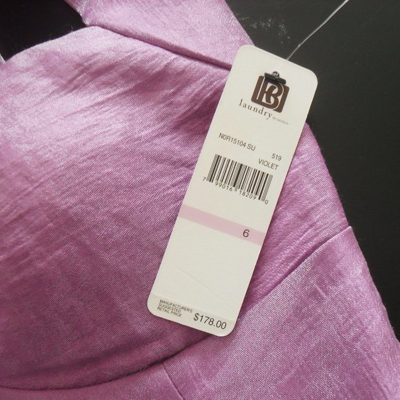 Laundry By Design Violet Cocktail Party Dress - Picture 7 of 8